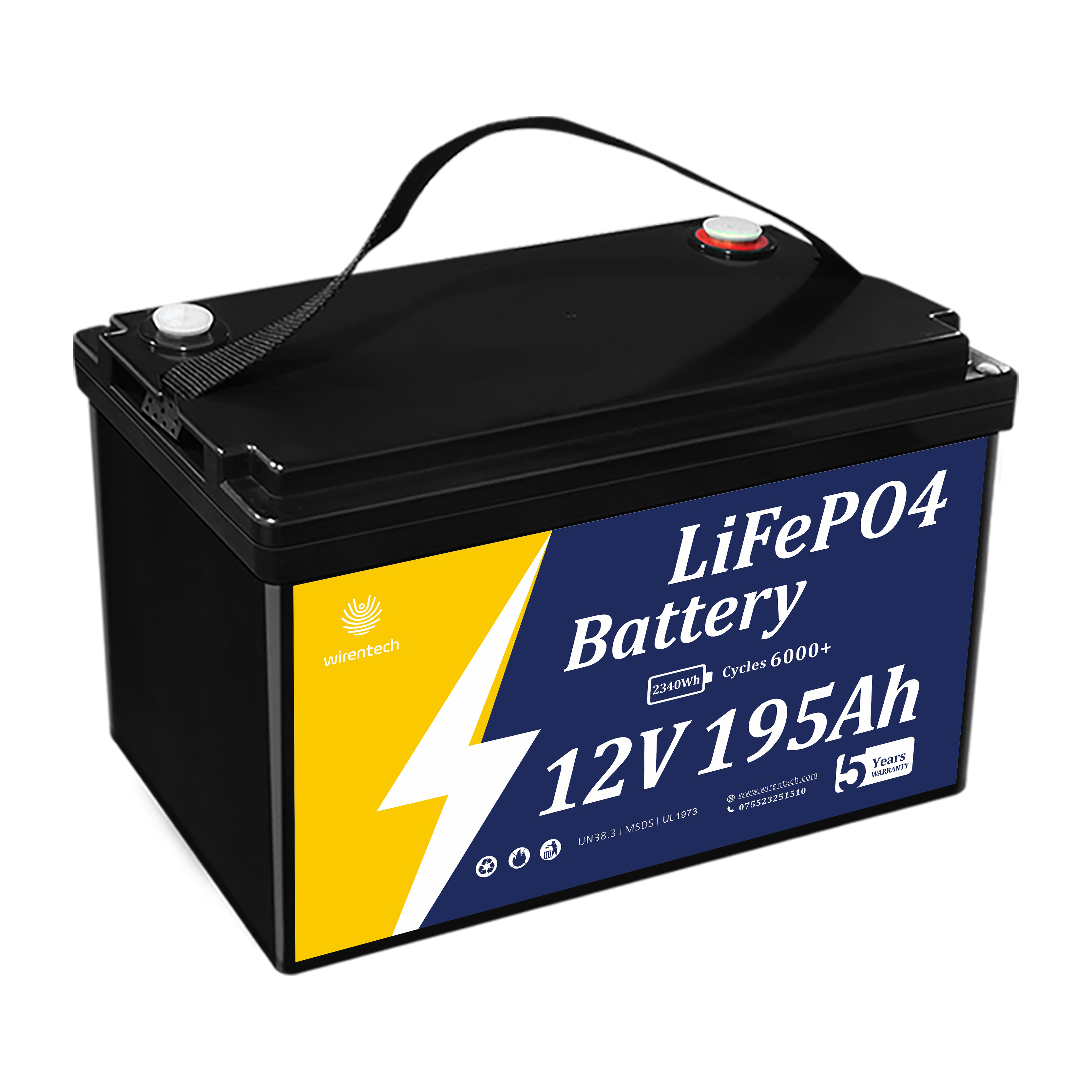 12 V, 190 Ah, 195 Ah, 200 Ah, geringer Eigenverbrauch, niedrige Ampere, Tiefzyklus-Lithium-Startbatterie, Lifepo4-Solarbatterie